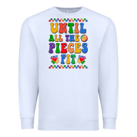 White Until all the pieces fit Premium Sweatshirt - CowhideDigitalArt