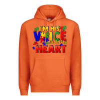 Carrot I'm his voice he is my heart Premium Hoodie - FaDigitalArtStudio