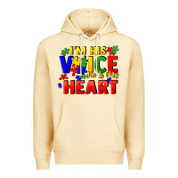 Pina Colada I'm his voice he is my heart Premium Hoodie - FaDigitalArtStudio