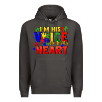 Smoke I'm his voice he is my heart Premium Hoodie - FaDigitalArtStudio