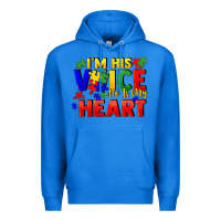 True Royal I'm his voice he is my heart Premium Hoodie - FaDigitalArtStudio