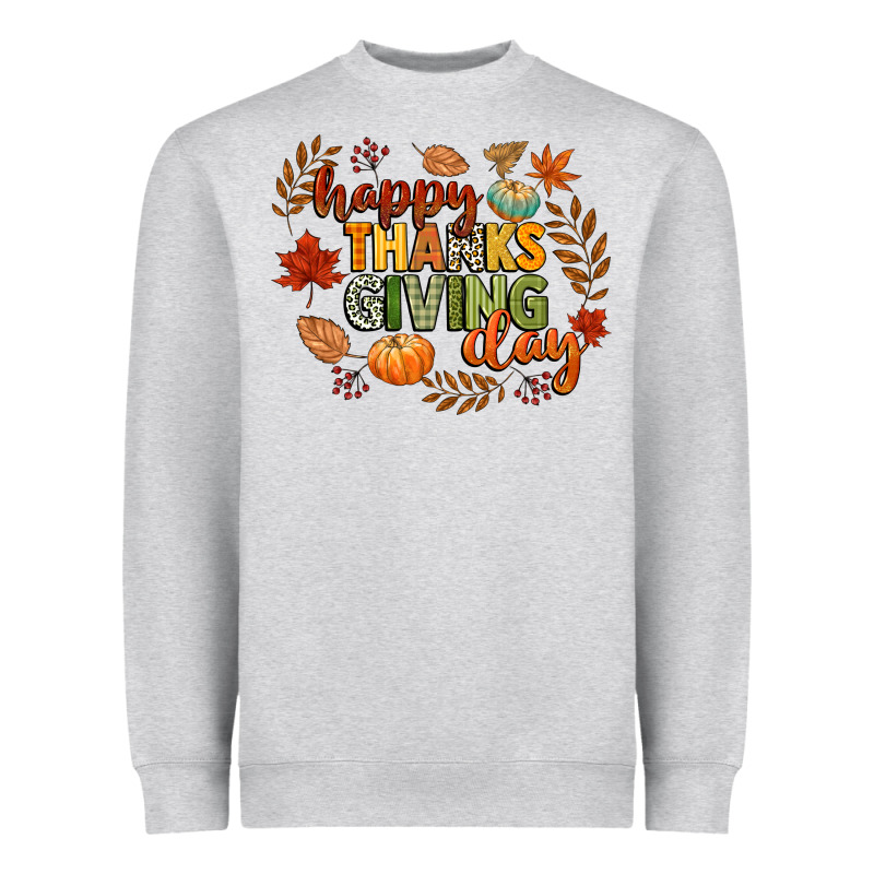Happy Thanksgiving Day Heavyweight Sweatshirt by CowGirlArtShop | Teevron