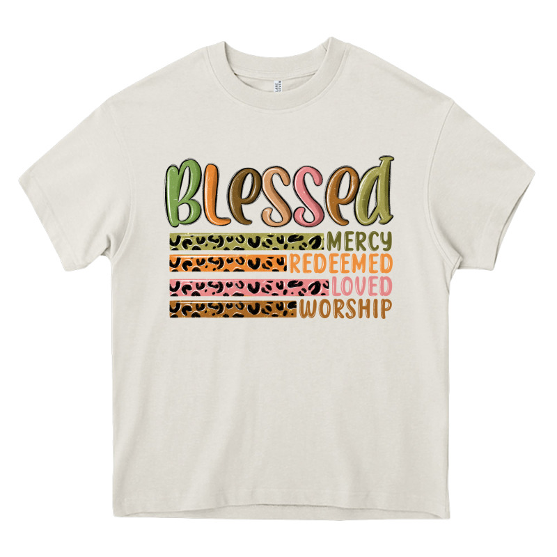 Retro Blessed Redeemed Quotes Heavy Core Tee by MaliasSmallBusiness | Teevron