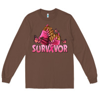 Chestnut Breast Cancer survivor afro nails Long Sleeve Tee - NancyCooperArtShop