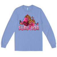 Colony Blue Breast Cancer survivor afro nails Long Sleeve Tee - NancyCooperArtShop