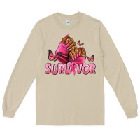 Mushroom Breast Cancer survivor afro nails Long Sleeve Tee - NancyCooperArtShop