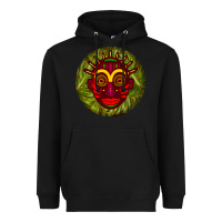 Black african masks round earrings 4 Heavyweight Hoodie - BundleAndBundleShop