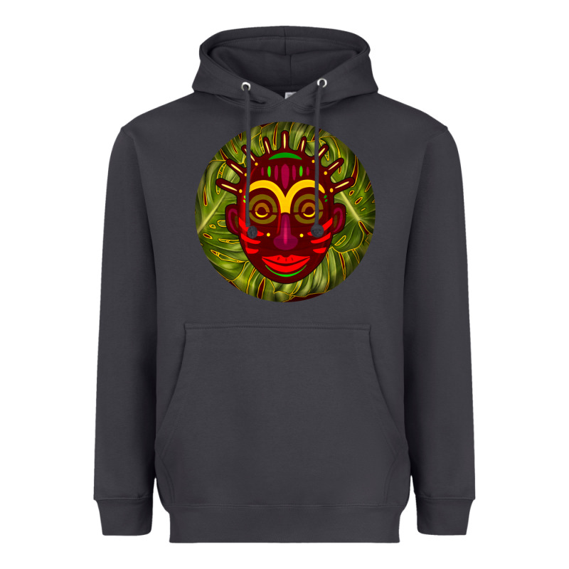 African Masks Round Earrings 4 Heavyweight Hoodie by BundleAndBundleShop | Teevron