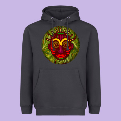 African Masks Round Earrings 4 Heavyweight Hoodie Designed By Bundleandbundleshop