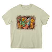 Mossy cowboy boots cactus leopard Heavy Core Tee - AdoDesignShop