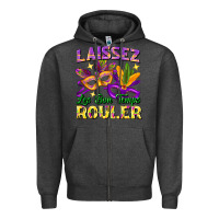 Charcoal Heather Laissez les bon temps rouler Zipper Hoodie - FaDigitalArtStudio