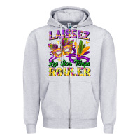 Heather Grey Laissez les bon temps rouler Zipper Hoodie - FaDigitalArtStudio
