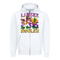 White Laissez les bon temps rouler Zipper Hoodie - FaDigitalArtStudio