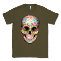 Army Green Mexican Skull Classic Tee - Artiststas