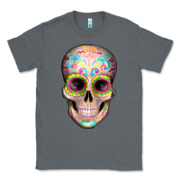 Charcoal Heather Mexican Skull Classic Tee - Artiststas