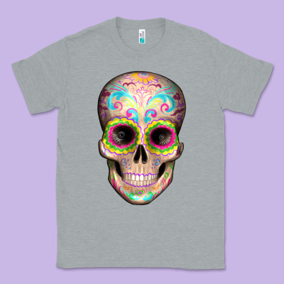 Mexican Skull Classic Tee Designed By Artiststas