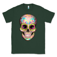 Sports Green Mexican Skull Classic Tee - Artiststas