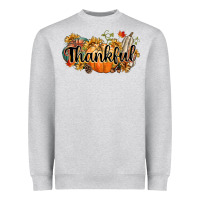 Heather Grey thankful Heavyweight Sweatshirt - CowGirlArtShop