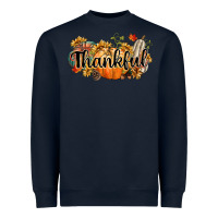 Navy thankful Heavyweight Sweatshirt - CowGirlArtShop