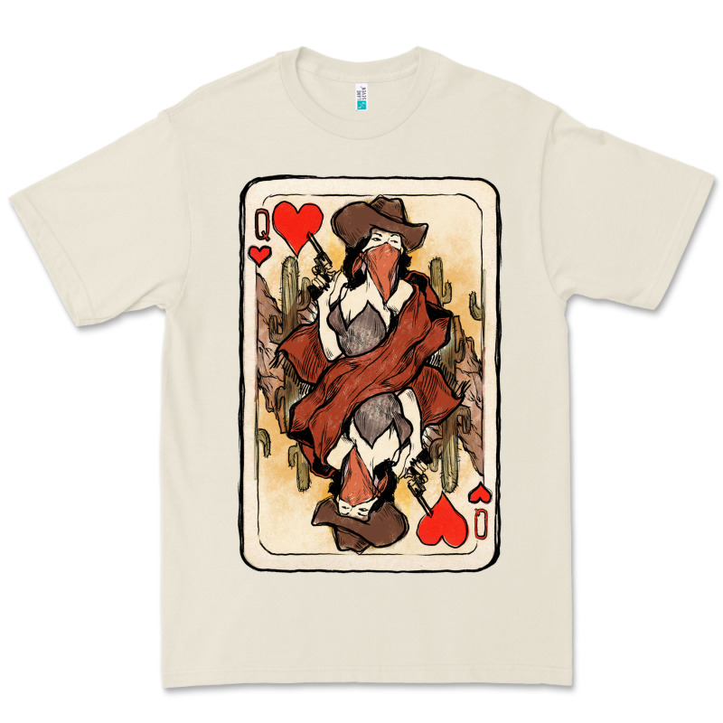 Queen Of Hearts Cowgirl Premium Tee by NancyCooperArtShop | Teevron
