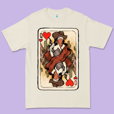 Queen Of Hearts Cowgirl Premium Tee Designed By Nancycooperartshop