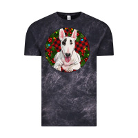 Cloud Black Christmas Bull Terrier Vintage Tee - RanaPortraitStore
