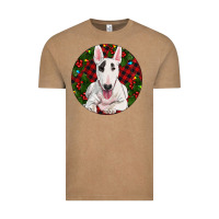Christmas Bull Terrier Vintage Tee | Teevron