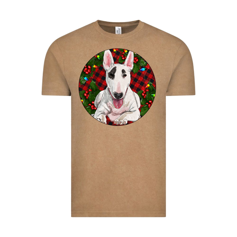 Christmas Bull Terrier Vintage Tee by RanaPortraitStore | Teevron