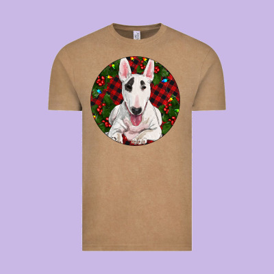 Christmas Bull Terrier Vintage Tee Designed By Ranaportraitstore