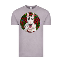 Vintage Zinc Christmas Bull Terrier Vintage Tee - RanaPortraitStore