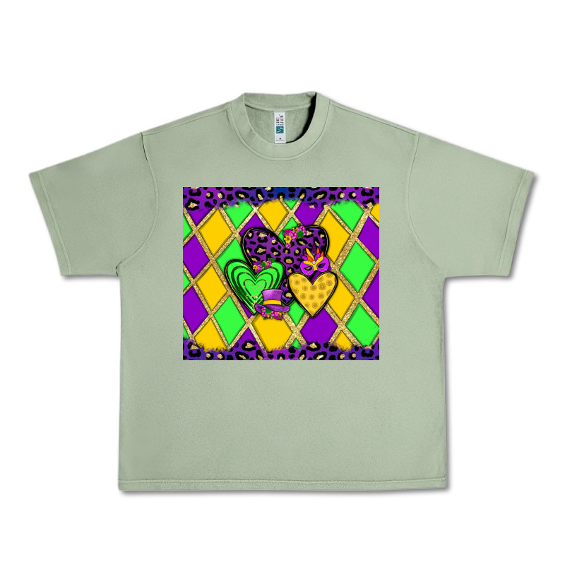 Mardi Gras Hearts Urban Heavy Tee by JahusDesignShop | Teevron