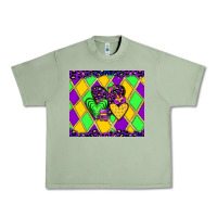 Oil Green mardi gras hearts Urban Heavy Tee - JahusDesignShop