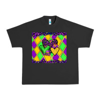Pigment Black mardi gras hearts Urban Heavy Tee - JahusDesignShop