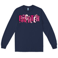 Navy Fighter Breast Cancer Long Sleeve Tee - NancyCooperArtShop