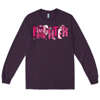 Plum Fighter Breast Cancer Long Sleeve Tee - NancyCooperArtShop
