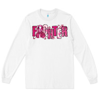 White Fighter Breast Cancer Long Sleeve Tee - NancyCooperArtShop