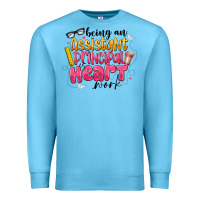 Ocean Blue Being an Assistant Principal is Heart Work Premium Sweatshirt - CowhideDigitalArt