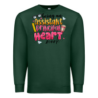 Sports Green Being an Assistant Principal is Heart Work Premium Sweatshirt - CowhideDigitalArt