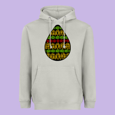 African Masks Teardrop Heavyweight Hoodie Designed By Bundleandbundleshop