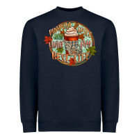 Navy pumpkin spice and livin my best life Heavyweight Sweatshirt - CowGirlArtShop