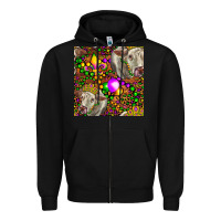 Black Mardi Gras Cow Leopard Seamless Pattern Zipper Hoodie - FaDigitalArtStudio