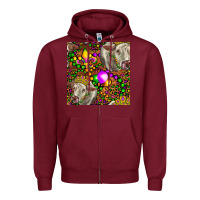 Burgundy Mardi Gras Cow Leopard Seamless Pattern Zipper Hoodie - FaDigitalArtStudio