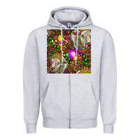 Heather Grey Mardi Gras Cow Leopard Seamless Pattern Zipper Hoodie - FaDigitalArtStudio