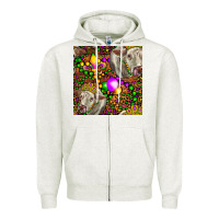 Oatmeal Heather Mardi Gras Cow Leopard Seamless Pattern Zipper Hoodie - FaDigitalArtStudio