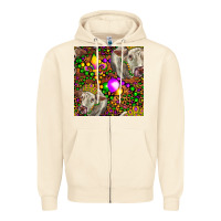 Sandshell Mardi Gras Cow Leopard Seamless Pattern Zipper Hoodie - FaDigitalArtStudio