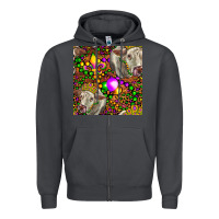 Smoke Mardi Gras Cow Leopard Seamless Pattern Zipper Hoodie - FaDigitalArtStudio