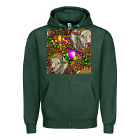 Sports Green Mardi Gras Cow Leopard Seamless Pattern Zipper Hoodie - FaDigitalArtStudio