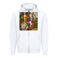 White Mardi Gras Cow Leopard Seamless Pattern Zipper Hoodie - FaDigitalArtStudio