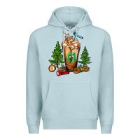 Blue Mist camping cold drink frappe Premium Hoodie - FaDigitalArtStudio