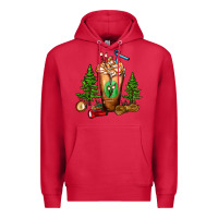 Cardinal camping cold drink frappe Premium Hoodie - FaDigitalArtStudio